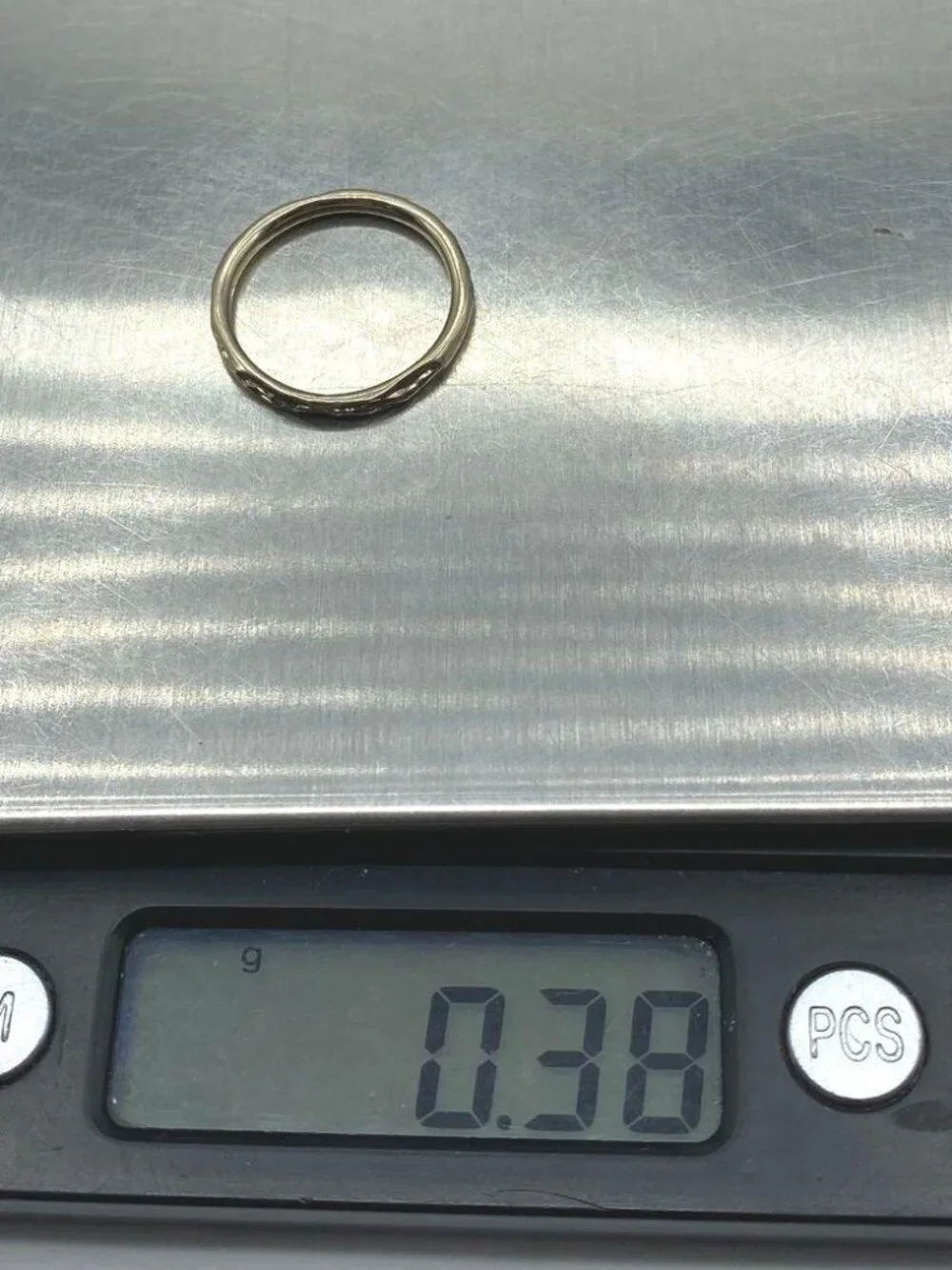 14K Yellow Gold Detailed Band Ring Size 7.25